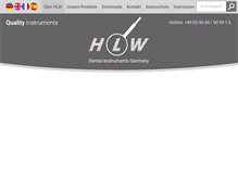 Tablet Screenshot of hlw-dental.com